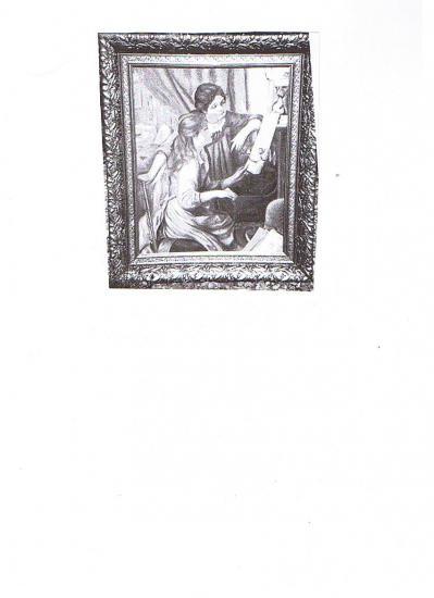 La leçon de piano ,d'après Auguste Renoir .